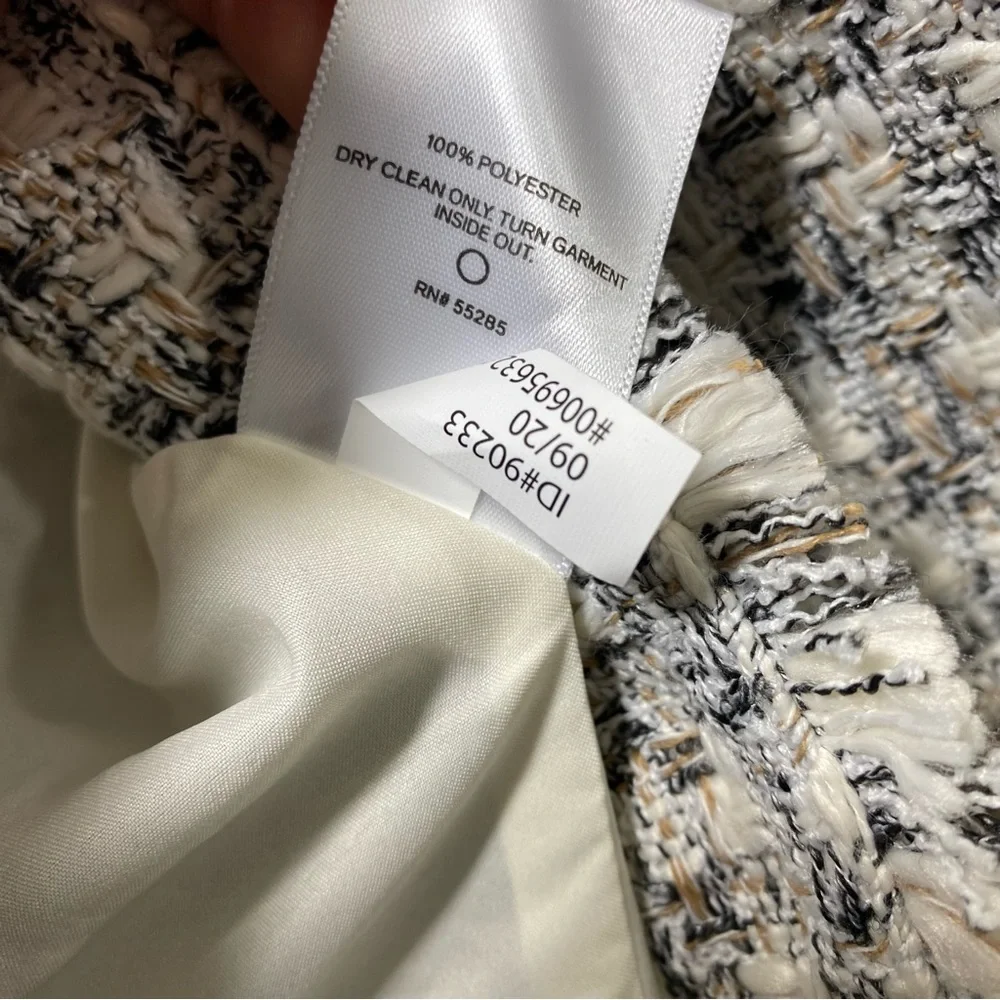 Express Tweed Gold Button Professional Jacket Blazer Small-Petite Office Career - Picture 10 of 10